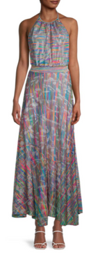 Missoni Multicoloured stretch-silk Halter Neck Dress