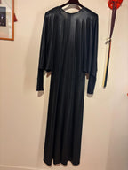VCM Black Batwing Sleeve Evening Dress