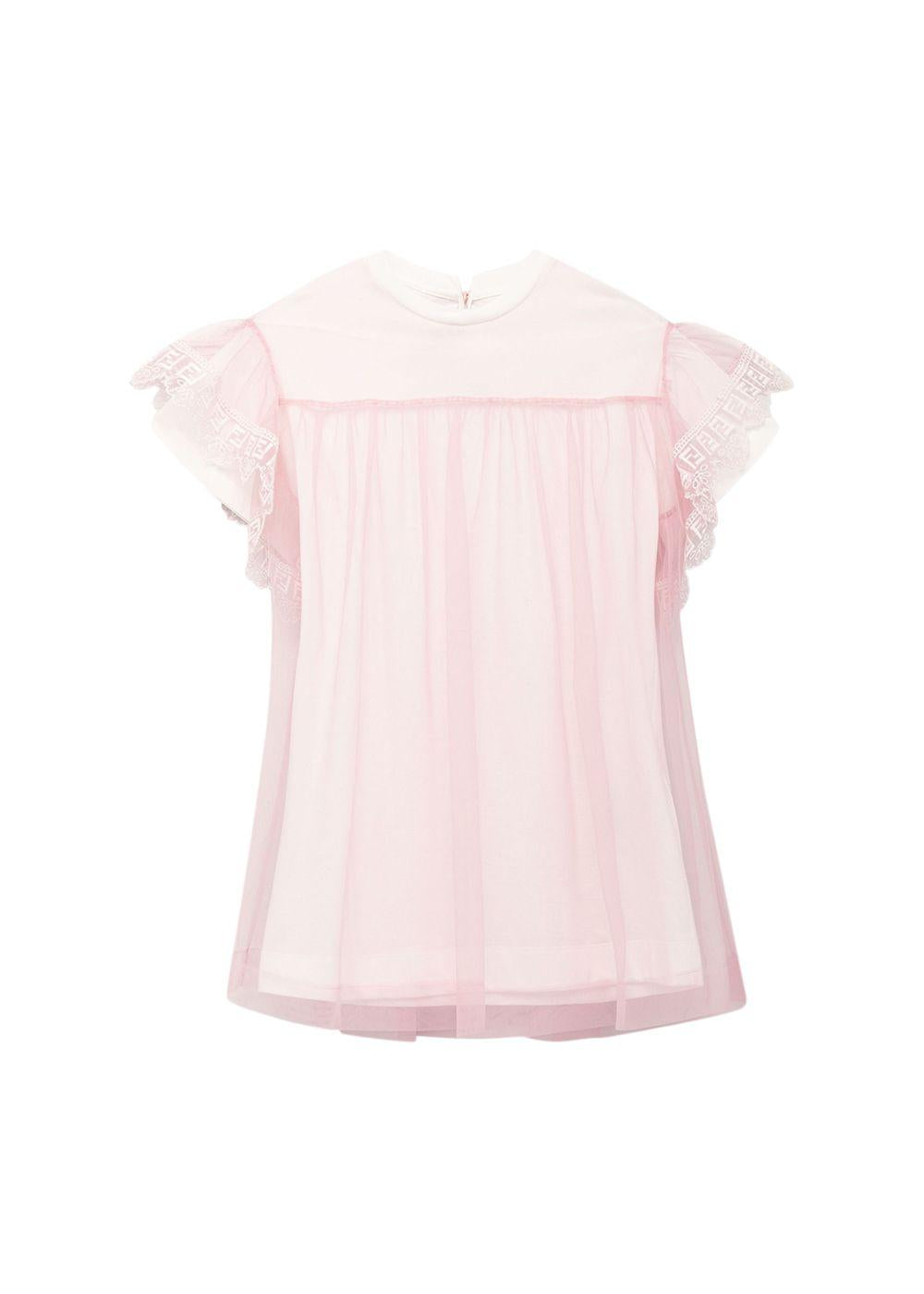Kids 6Y Pink & White Tulle Dress