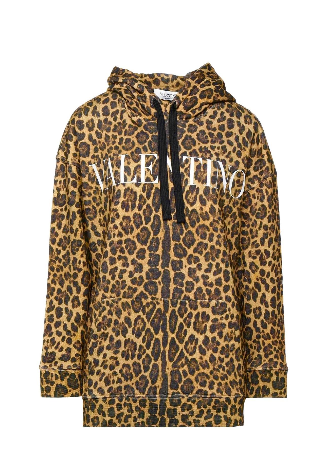 Oversized Leopard Print Hoodie
