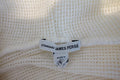 James Perse Ivory Mesh Knit Hooded Top