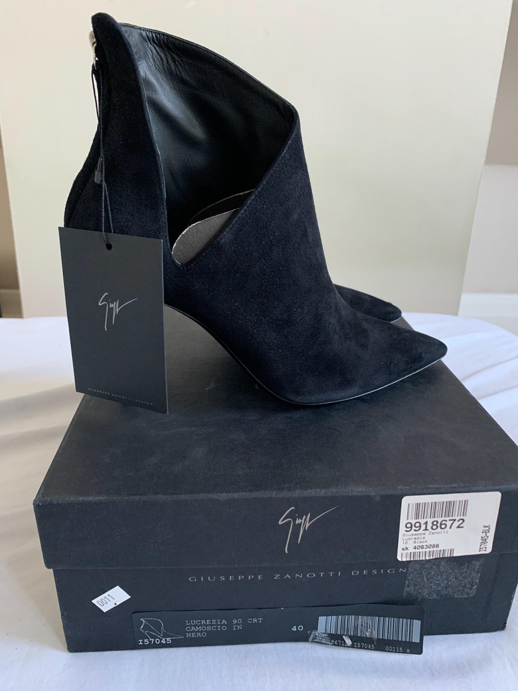 Black Suede Lucrezia Ankle Boots