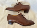 Hermes Vintage Tan Leather Brogues