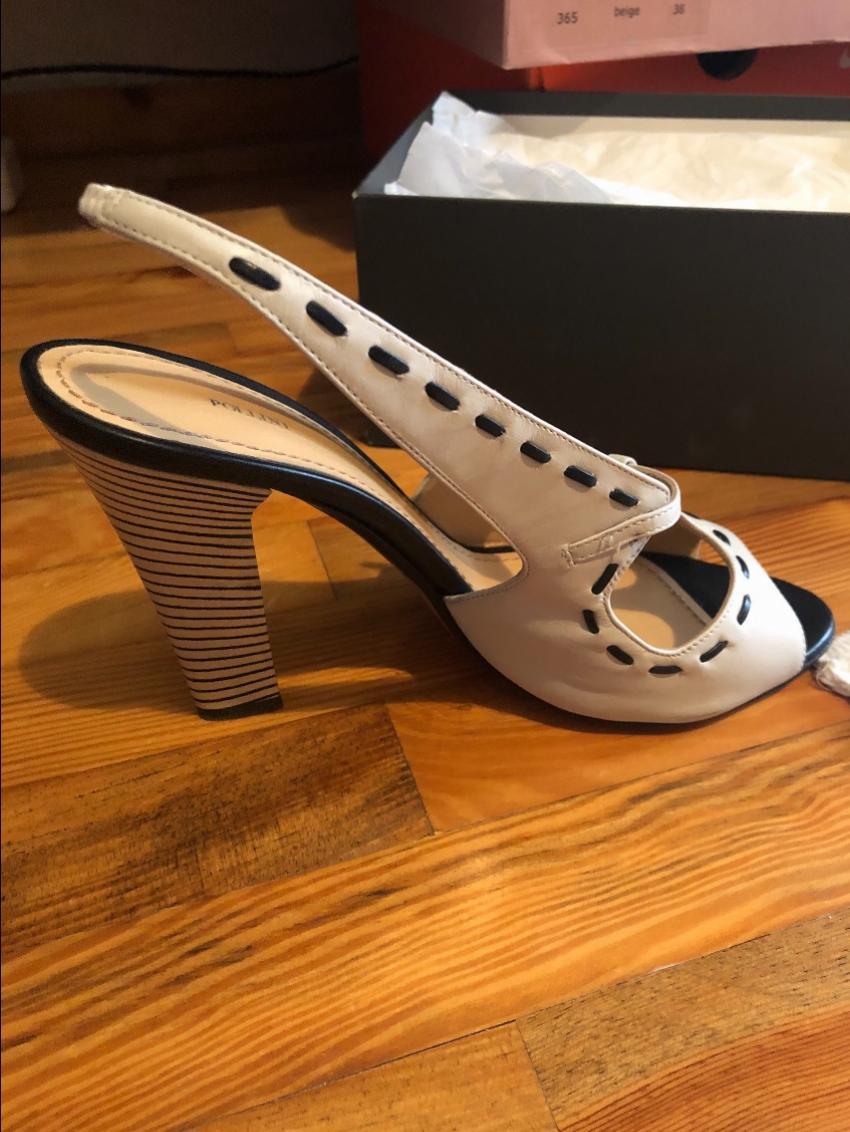 Pollini veal peep toe sandals