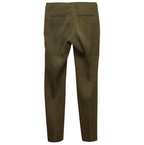 Burberry Prorsum Olive Green Wool and Silk Blend Trousers