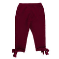 Nanan Burgundy Jersey Trousers with Bows