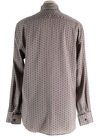 Dior Grey Polka Dot Silk Blouse