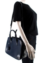 Giorgio Armani Blue Palmellato Leather Large La Prima tote bag