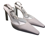 The Attico White Leather Amber Sandals