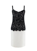 Michael Kors Black Stretch Boucle Crepe Midi Dress