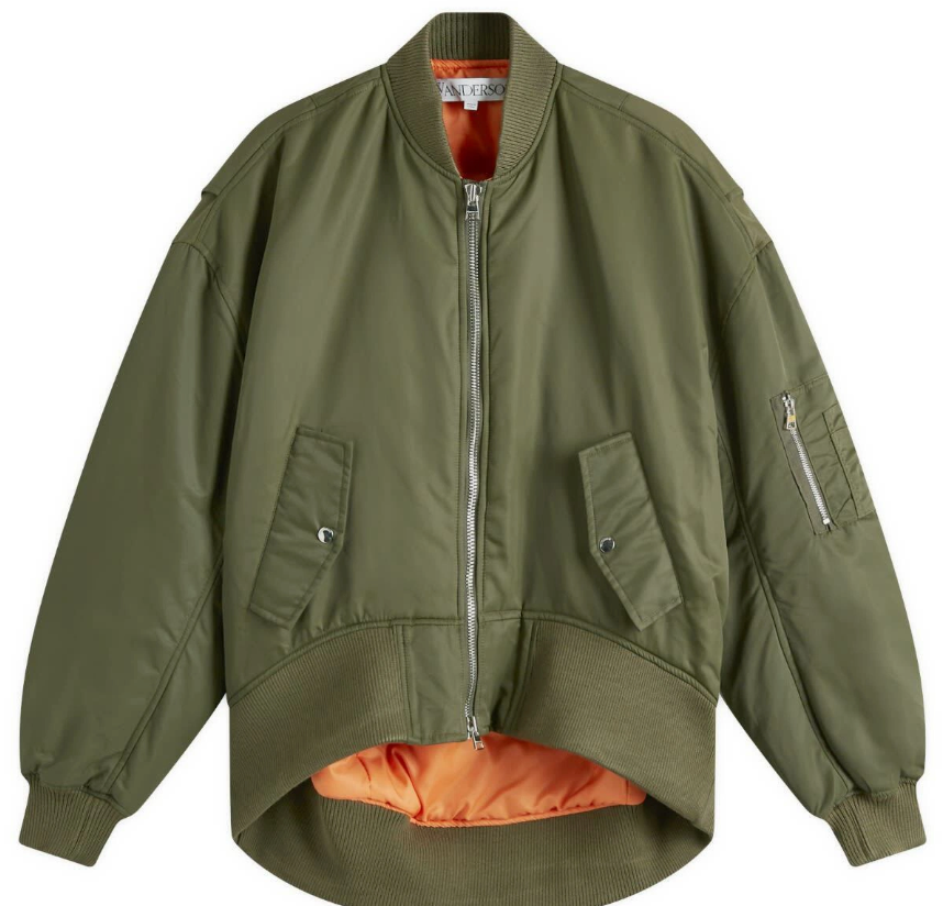 JW Anderson Oversized Curved Hem Bomber Jacket