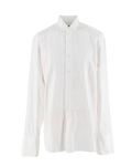 Tom Ford White Cotton Pleated Tuxedo Shirt