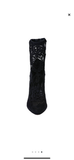 Dolce & Gabbana Black Lace Sock Heels