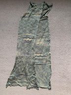 Blue & Green Zig-Zag Knit Scarf