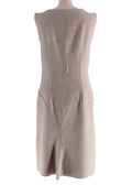 Alberta Ferretti Taupe Wool Midi Dress