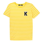 Karl Lagerfeld Yellow Cotton Striped Tshirt
