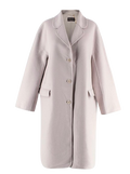 Loro Piana Grey Single Breasted Cashmere Coat