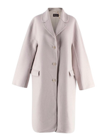 Loro Piana Grey Single Breasted Cashmere Coat