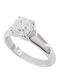 Verde 1ct IGI Certified Lab-grown Radiant Square Cut Diamond Ring