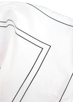 Gallello Atelier Bespoke Cream Printed Silk Scarf