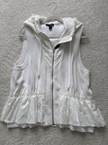 Louis Vuitton Cream Sleeveless Hooded Bi-Fabric Knit Jacket