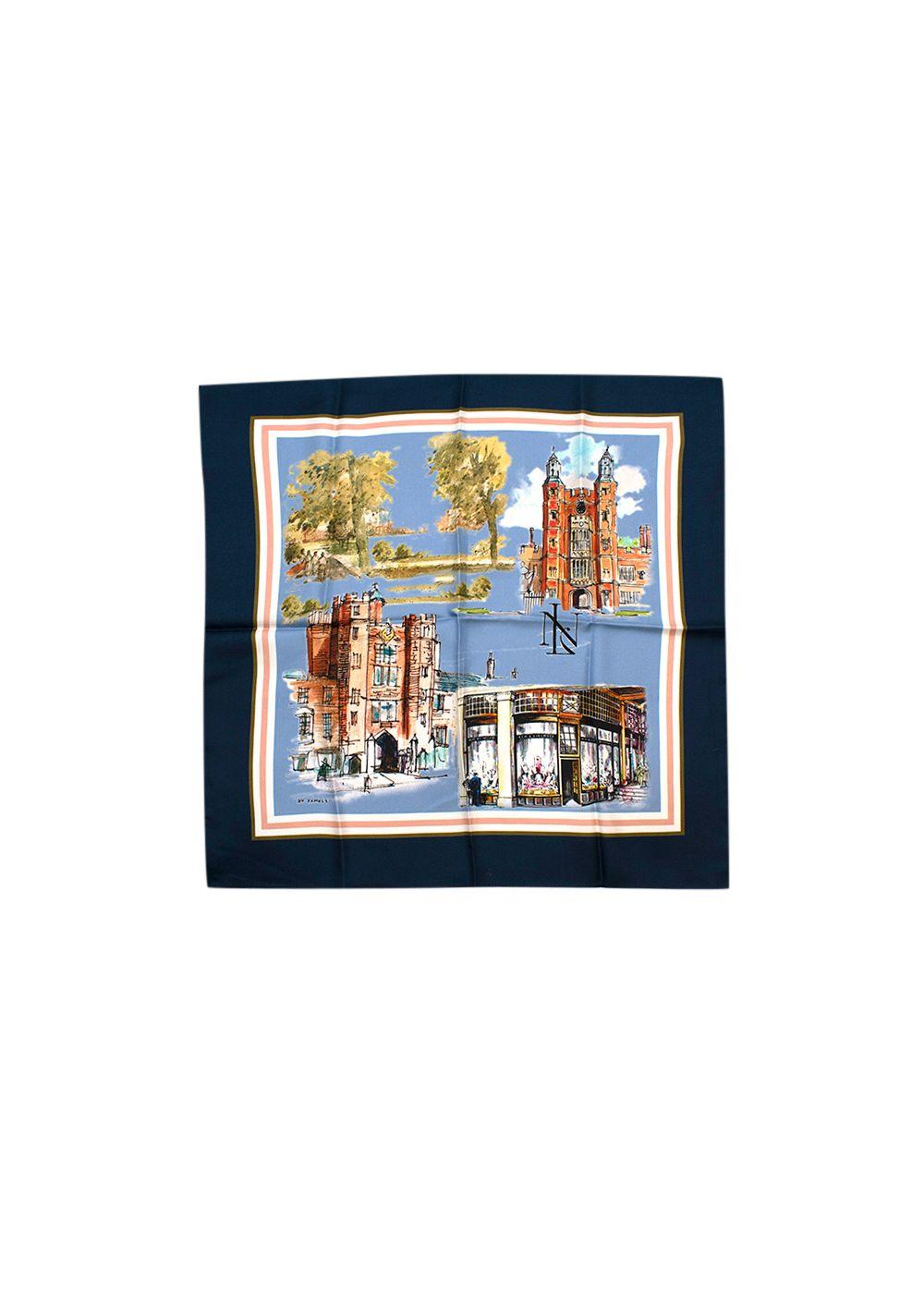Building Printed Silk Pocket Square