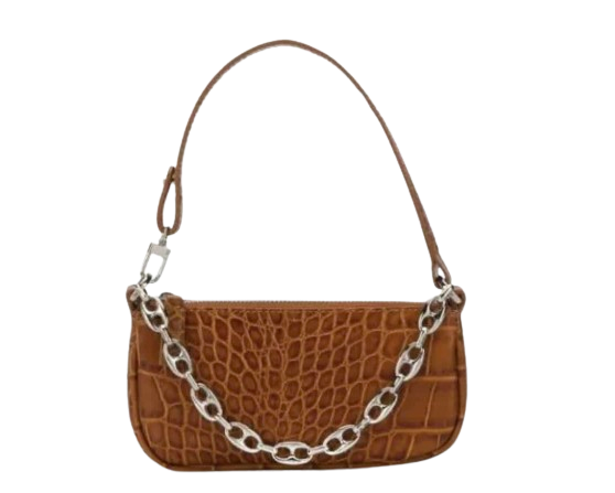 ByFar Croc Embossed Mini Rachel Bag