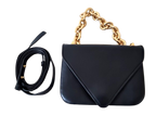 Bottega Veneta Black Leather Mount Cross Body Bag