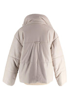 Nanushka Beige Hide Faux Leather Puffer Coat