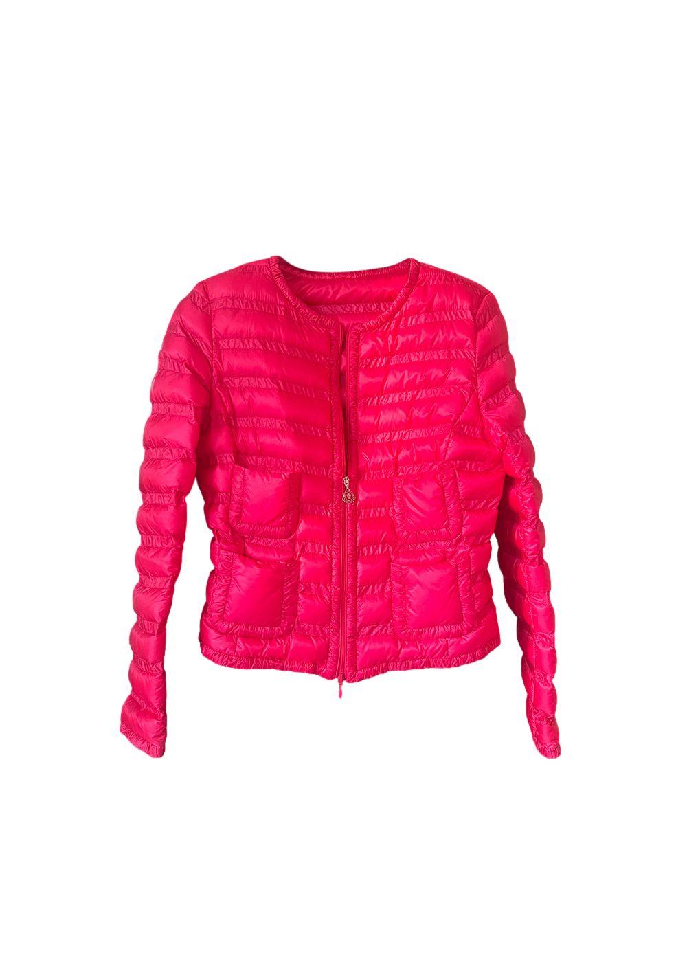 pink lightweight down jacket