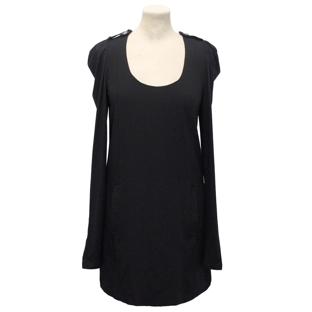 Patrizia Pepe Midnight Blue Wool blend Long Sleeve Dress