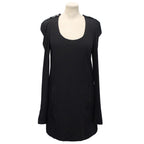 Patrizia Pepe Midnight Blue Wool blend Long Sleeve Dress