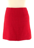 Area Red Crystal Embellished Mini Skirt