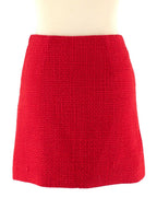 Area Red Crystal Embellished Mini Skirt