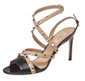 Black/Nude Rockstud Sandals