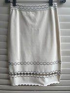 Alexander McQueen White Cut Out Midi Skirt