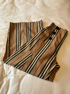 Burberry Kids Striped High Waisted Trousers