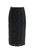 Mara Hoffman Embroidered Black Midi Skirt