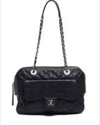Chanel Black Caviar Leather Camera Bag
