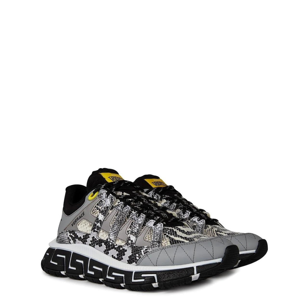 Versace Grey Python Print Trigreca Sneakers