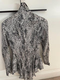 Alessandra Rich Silk Jacquard Leopard Skater Dress