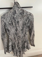 Alessandra Rich Silk Jacquard Leopard Skater Dress