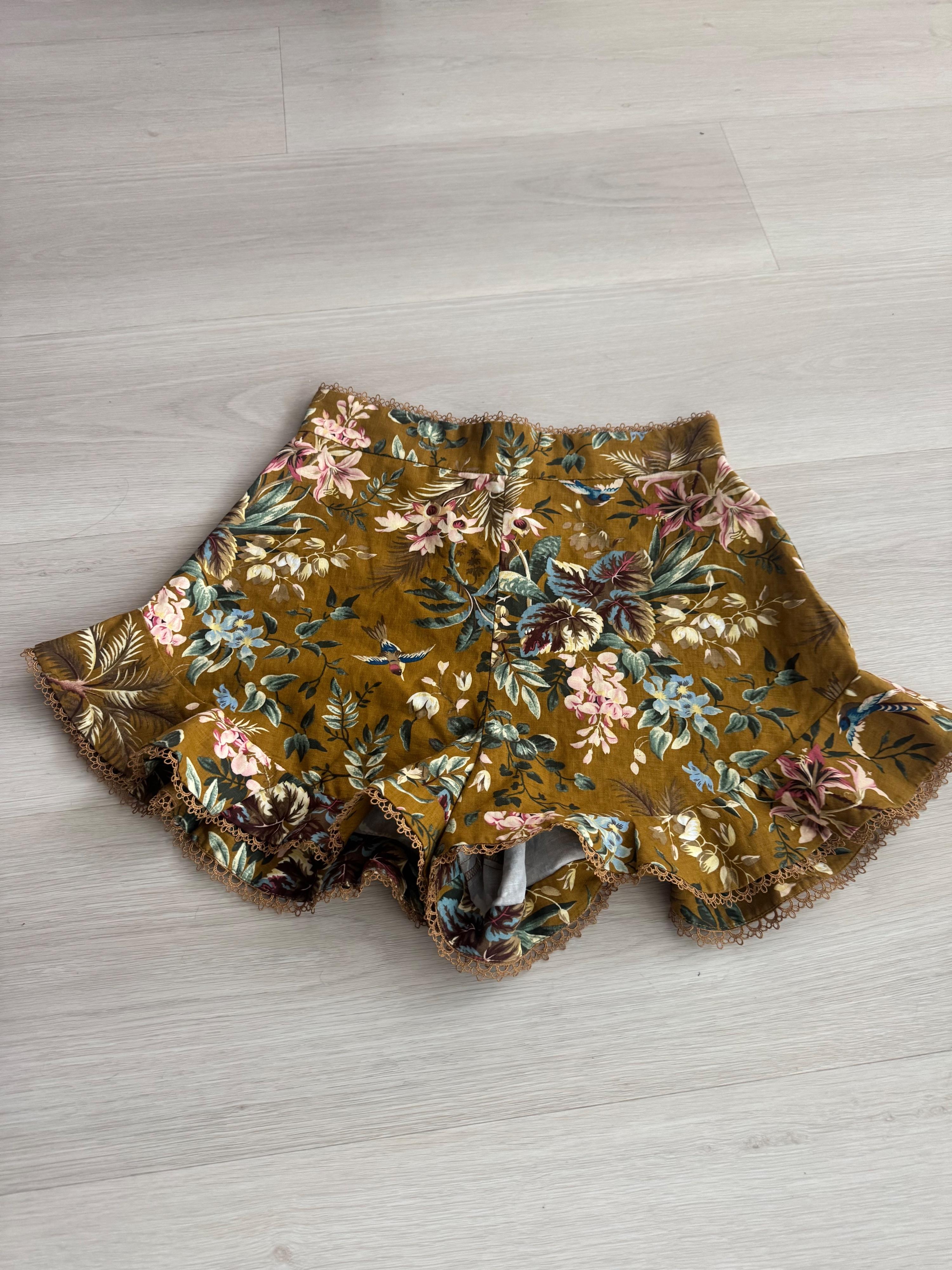Zimmerman Mustard Tropicale Flutter Shorts