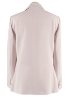 Bead Embellished Double Breasted Wool Blend Blazer