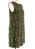 M Missoni Green Printed Sleeveless Shift Dress