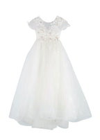 Quinn Harper Kids 10Y White Crystal Embellished Tulle Occasion Dress