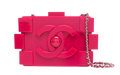 Chanel Pink Acrylic Lego Clutch on Chain