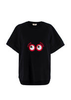 Fendi Black Embellished Eye Detail T-Shirt