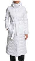 Belstaff White Duck Down/Feather Hooded Coat