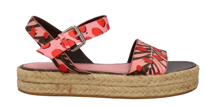 Jungle Dot Printed Espadrille Platform Sandals